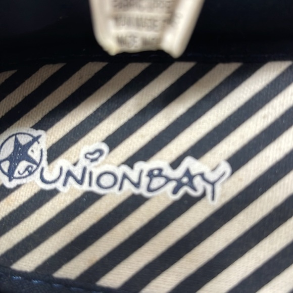 Union Bay Black Polka Dot Shoes Fabric Bow & Shoe Size 8.5 - Picture 3 of 8